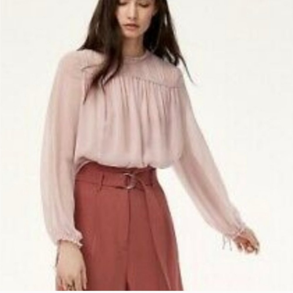 Aritzia Wilfred Lourdes Pink Blouse